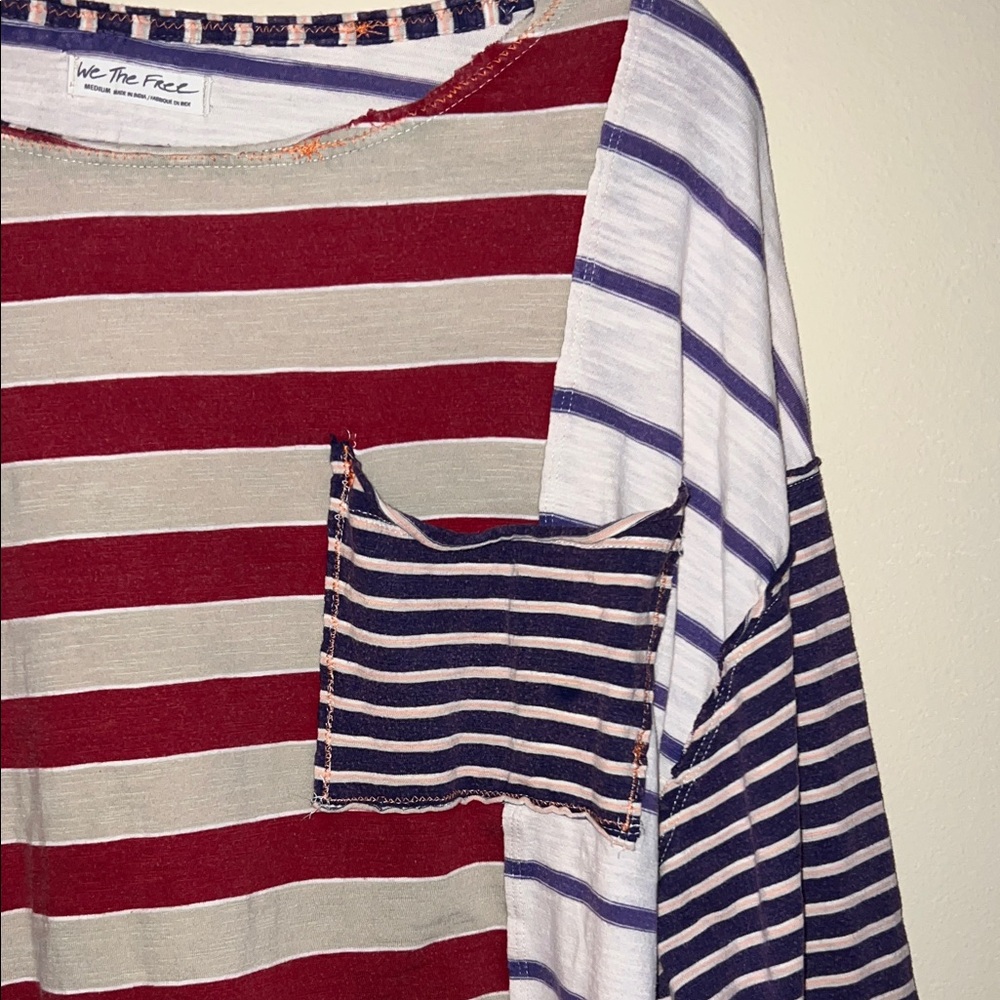 We The Free Striped Long Sleeve Top- Size M - Picture 4 of 7